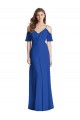 V-Back Royal Blue Trumpet V-Neck Long Semi Formal Evening Dress / Bridesmaid Dress Bolton