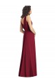 V-Back Hunter A-Line V-Neck Long Wedding Party Dress Bolton