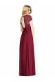 Open Back Dark Navy Trumpet V-Neck Long Bridesmaid Dress Bolton