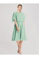 Tie Back Mint Green A-Line Knee Length Bridesmaid Dress Bolton