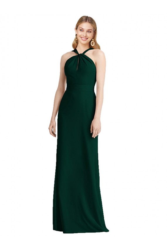Ever Green Trumpet Halter Neck Long Bridesmaid Dress Bolton