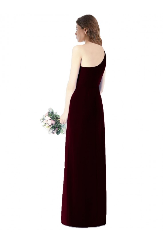 Dark Green Trumpet One Shoulder Long Bridesmaid Dress Bolton