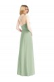 Open Back Sage A-Line Cowl Neck Long Bridesmaid Dress / Evening Dress Bolton