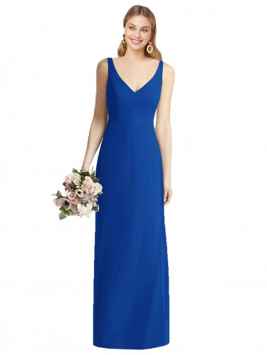 Royal Blue Mermaid Strapless Long Bridesmaid Dress Bolton