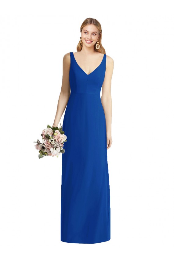 Royal Blue Mermaid Strapless Long Bridesmaid Dress Bolton