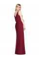 V-Back Dusty Pink Mermaid V-Neck Long Bridesmaid Dress Bolton