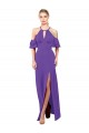Open Back Purple A-Line Halter Neck Long Bridesmaid Dress Bolton