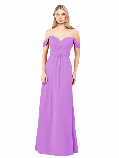 Violet A-Line Sweetheart Long Bridesmaid Dress Bolton