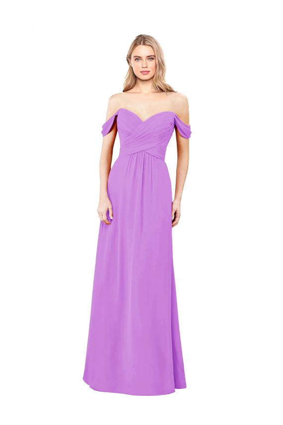 Violet A-Line Sweetheart Long Bridesmaid Dress Bolton