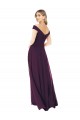 Grape A-Line Off the Shoulder Long Bridal Party Dress Bolton
