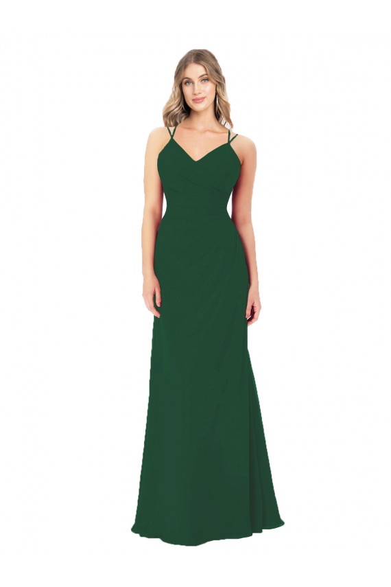 Dark Green A-Line Sweetheart Long Bridesmaid Dress Bolton
