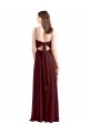 Burgundy Gold A-Line Scoop Neck Long Bridesmaid Dress / Evening Dress Bolton