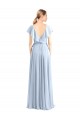 V-Back Royal Blue A-Line V-Neck Long Bridesmaid Dress Bolton