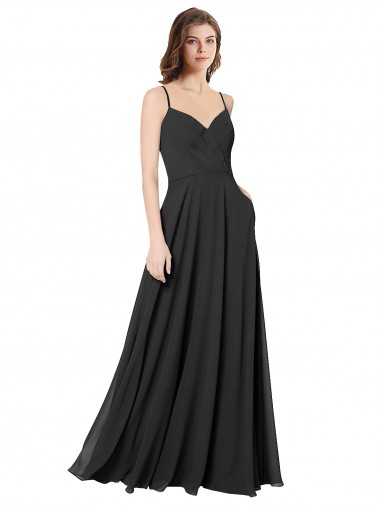 Open Back Black A-Line Sweetheart Long Formal Dress / Bridesmaid Dress Bolton