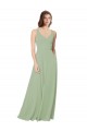 Open Back Smoke Green A-Line Sweetheart Long Formal Dress / Bridesmaid Dress Bolton