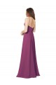 Open Back Wild Berry A-Line Strapless Long Bridesmaid Dress Bolton