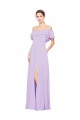 Low Back Lilac A-Line Strapless Long Bridesmaid Dress Bolton