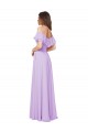 Low Back Lilac A-Line Strapless Long Bridesmaid Dress Bolton