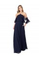 Dark Navy A-Line High Neck Long Formal Dress / Bridesmaid Dress Bolton