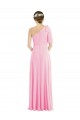 Barely Pink Trumpet One Shoulder Long Semi Formal Evening Dress / Bridesmaid Dress Bolton