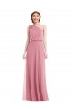 Skin Pink A-Line One Shoulder Long Semi Formal Evening Dress / Bridesmaid Dress Bolton