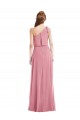 Skin Pink A-Line One Shoulder Long Semi Formal Evening Dress / Bridesmaid Dress Bolton