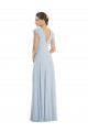 V-Back Sea Glass A-Line Bateau Neck Long Formal Evening Gown / Bridesmaid Dress Bolton