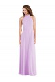 Low Back Lilac A-Line Halter Neck Long Semi Formal Evening Dress / Bridesmaid Dress Bolton