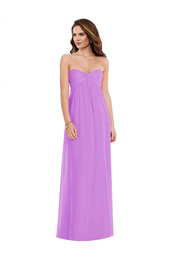 Low Back Violet A-Line Sweetheart Long Semi Formal Evening Dress / Bridesmaid Dress Bolton
