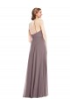 Low Back Dusty Rose A-Line Halter Neck Long Formal Evening Gown / Bridesmaid Dress Bolton