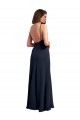Open Back Dark Navy A-Line Scoop Neck Long Evening Dress / Bridesmaid Dress Bolton