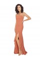 V-Back Rosewood A-Line Square Neck Long Bridesmaid Dress Bolton