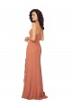 V-Back Rosewood A-Line Square Neck Long Bridesmaid Dress Bolton