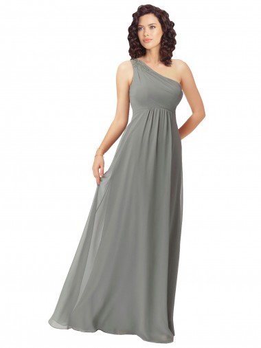 Wisteria A-Line One Shoulder Long Bridesmaid Dress Bolton