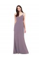 Open Back Dark Lavender Column Sweetheart Long Formal Evening Gown / Bridesmaid Dress Bolton