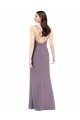 Open Back Dark Lavender Column Sweetheart Long Formal Evening Gown / Bridesmaid Dress Bolton