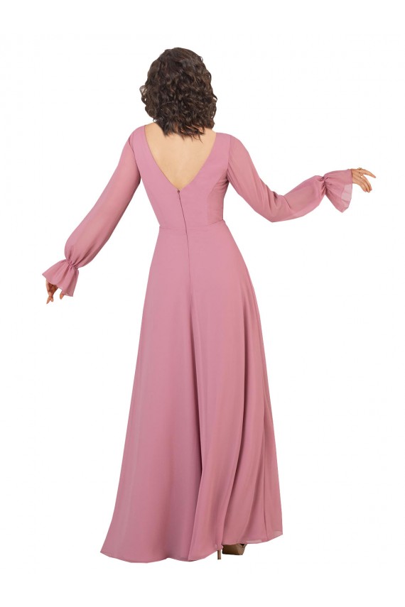Sea Glass A-Line V-Neck Long Formal Dress / Bridesmaid Dress Bolton