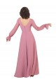 Sea Glass A-Line V-Neck Long Formal Dress / Bridesmaid Dress Bolton