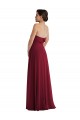 Low Back Burgundy A-Line Strapless Long Formal Evening Gown / Bridesmaid Dress Bolton