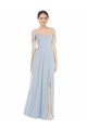 Sea Glass A-Line Off the Shoulder Long Semi Formal Evening Dress / Bridesmaid Dress Bolton