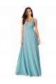 Turquoise A-Line V-Neck Long Bridesmaid Dress Bolton
