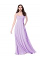 Lilac A-Line Scoop Neck Long Bridal Party Dress Bolton