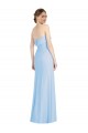 Low Back Light Sky Blue Trumpet Strapless Long Black Tie Evening Gown / Bridesmaid Dress Bolton