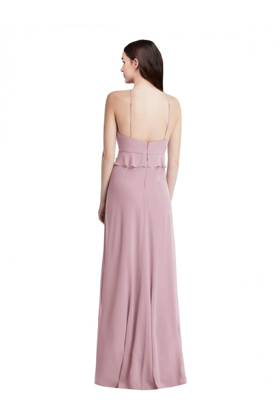 Low Back Primrose A-Line Halter Neck Long Bridesmaid Dress / Evening Dress Bolton