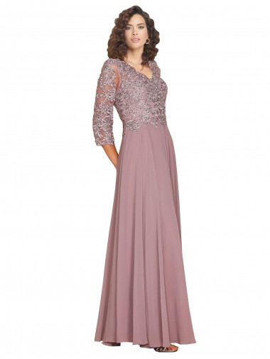 A-Line V-Neck Long Prom Dress / Bridesmaid Dress Bolton