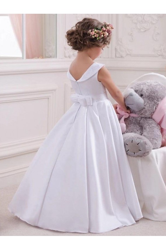 Ivory Ball Gown Long Flower Girl Dresses Bolton