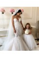 Ivory Ball Gown Bateau Neck Chapel Train Flower Girl Dress Bolton