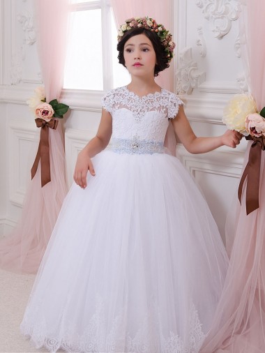 Ivory Ball Gown Sweetheart Chapel Train Flower Girl Dresses Bolton