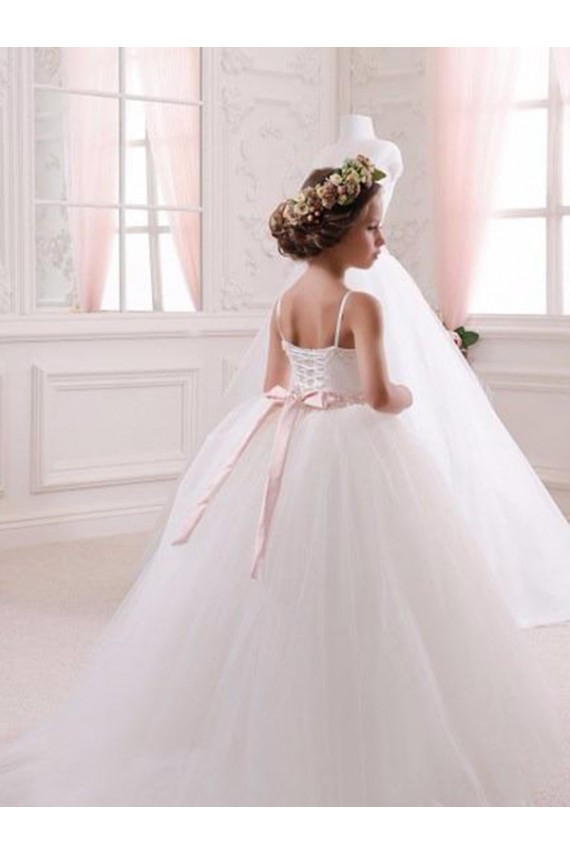 Ivory Ball Gown Sweetheart Chapel Train Flower Girl Dress Bolton