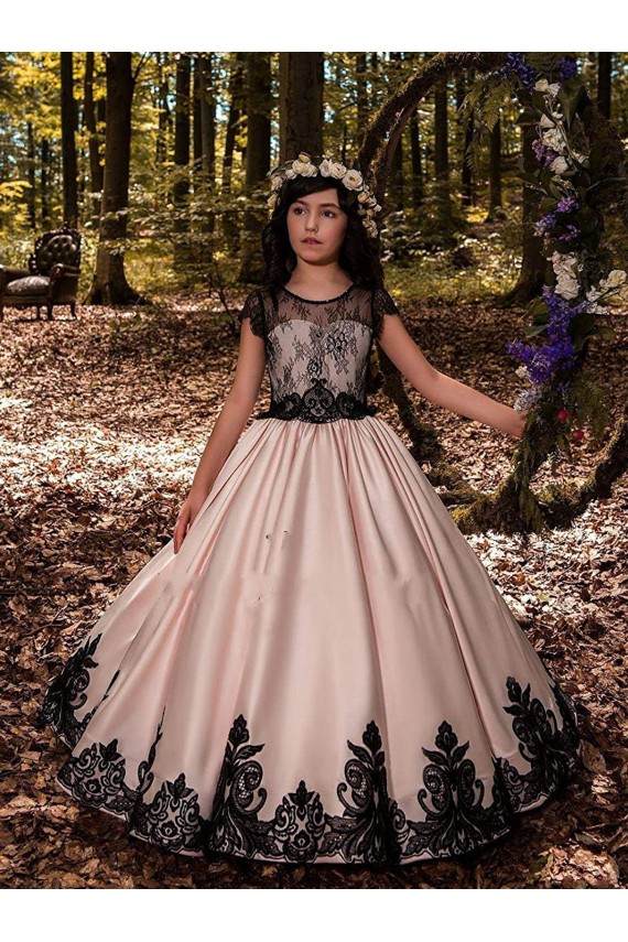 Ivory Ball Gown Sweetheart Long Flower Girl Dress for Wedding Bolton